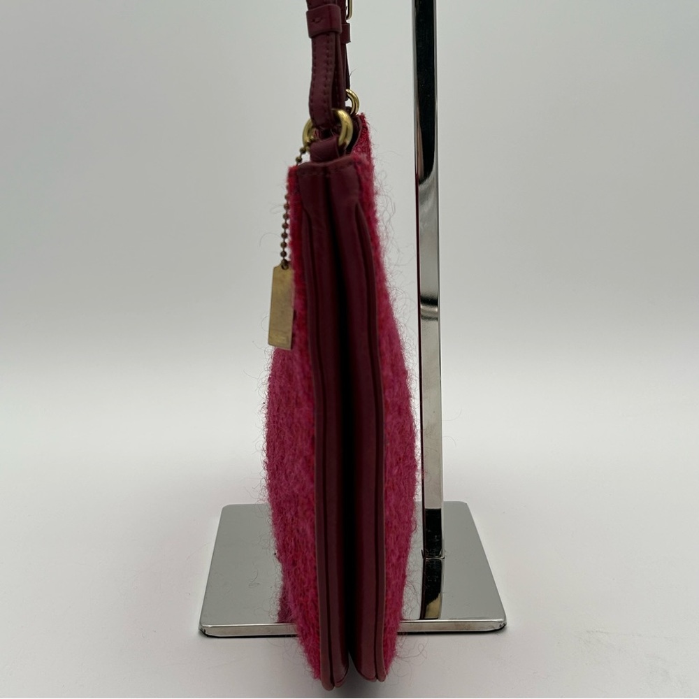 Vintage Coach Y2K Magenta Tweed Shoulder Bag - Picture 7 of 16